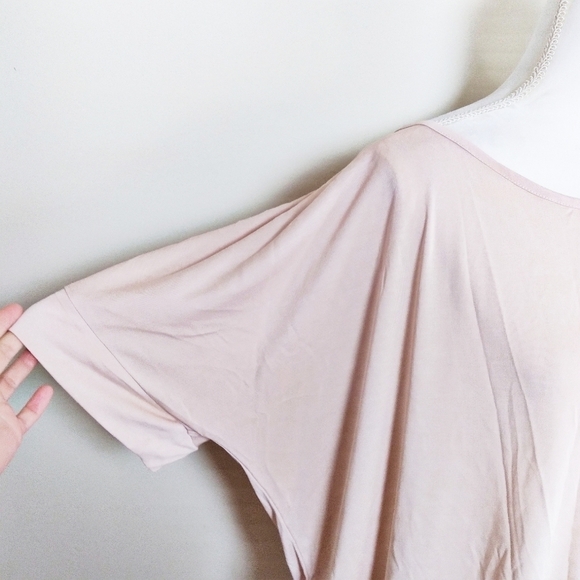 Andrée by Unit Pale Pink Peplum Dolman Blouse - Picture 5 of 7